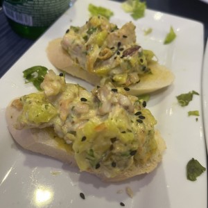 bruschetta de marisco