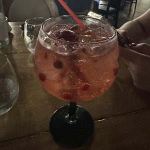 Vodka tonic de frutos rojos