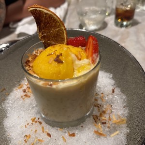 Arroz con leche tropical
