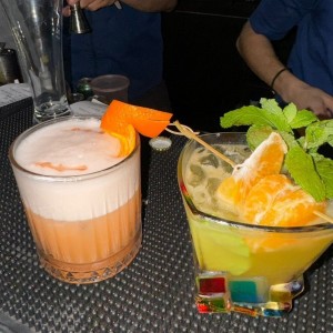 Fantasia con fruta de mandarina