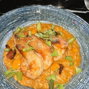 Risotto de langostinos