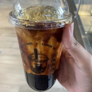 Gold foil brown sugar bobba milk