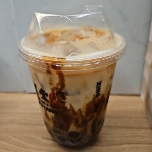 pumpkin spice cold brew boba latte