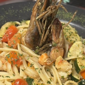 Linguine con Gamberoni