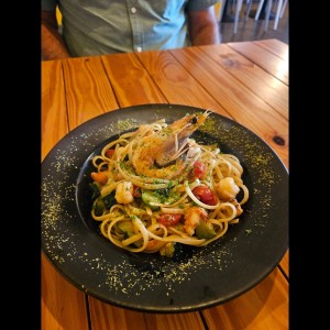 Linguine con Gamberoni