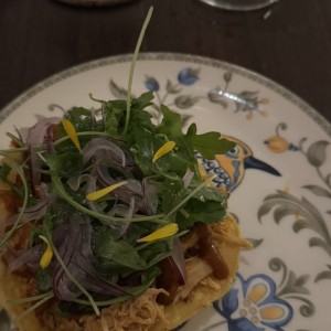 Tostada de Maíz con pollo 