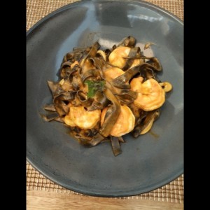 Pasta con camarones