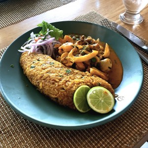 Tacu Tacu De Mariscos. Perfecto