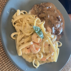 Pasta y carne