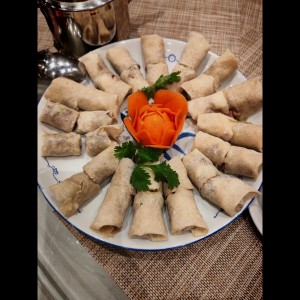 Rollo de pato asado 