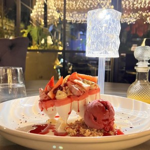 Postres - Suspiro con helado