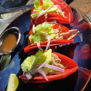 Entradas Calientes - Tacos de Pato