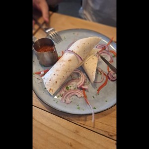 LAMRO'S LAMB KEBAB WITH LAVASH AND SOUCE
