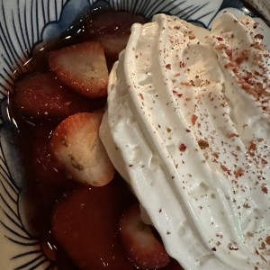 Fresas con crema de Boquete