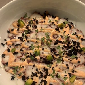 Tiradito de Pulpo Con ponchera (GF)
