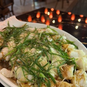Filete de meto con cebollina y jengibre