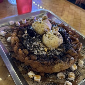 Funnel cake smores