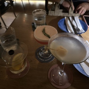 lychee martini, old fashion , clover club
