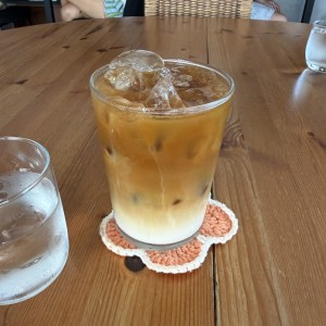 Iced coffee latte