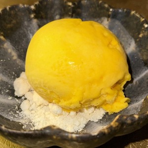 Sorbete de mango y mandarina