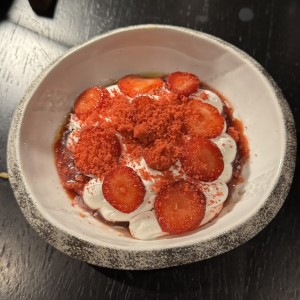 Fresas con crema
