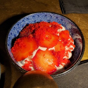 fresas con crema