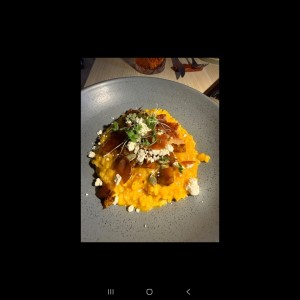 Risotto de zapallo con prosciutto 