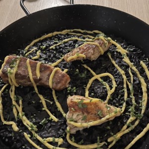 Arroz negro con mero