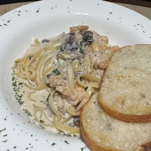 Pasta con camarones