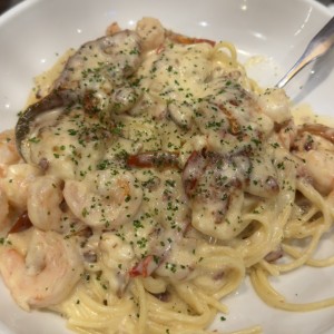 Chicken & Shrimp Carbonara