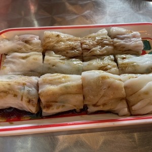 Cheong fun chasiu (puerco asado)