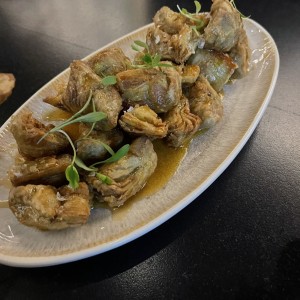 Alcachofas Rebozadas con Miel
