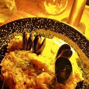Arroz cremoso de camaron y mejillones