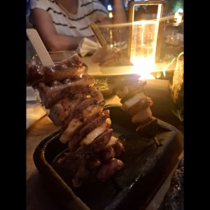BROCHETA DE PULPO Y CHORIZO