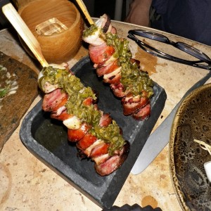 BROCHETA DE PULPO Y CHORIZO