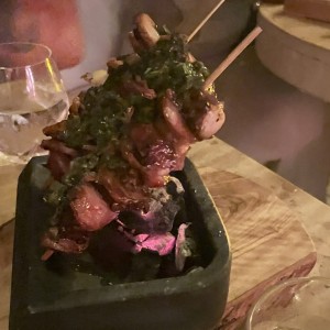 BROCHETA DE PULPO Y CHORIZO