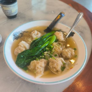 Sopa de wanton con fideos