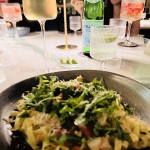 Pasta con camarones
