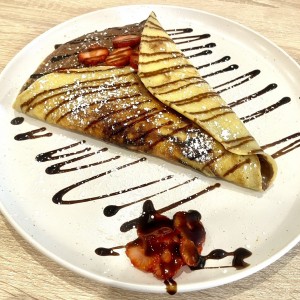 Crepe de fresas con nutella