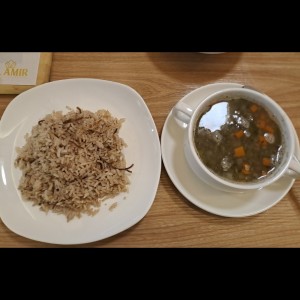 sopa de lentejas con arroz