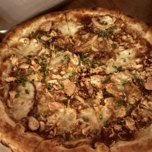 Pizza de pollo bbq