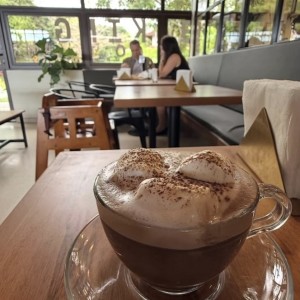 Chocolate caliente con malvaviscos 