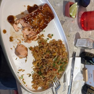 Yakimeshi salmon 