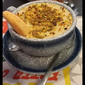 Tiramisu de Pistachio. Delicioso.