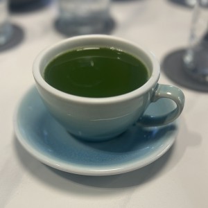 Matcha caliente en agua 