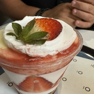 Fresas con crema