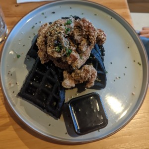 BLACK SESAME WAFFLE & SPICY HONEY BUTTER CHICKEN