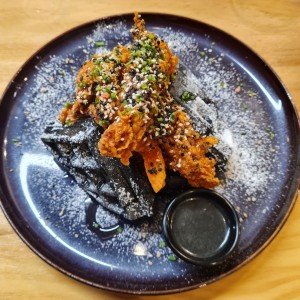 BLACK SESAME WAFFLE & HONEY BUTTER CHICKEN
