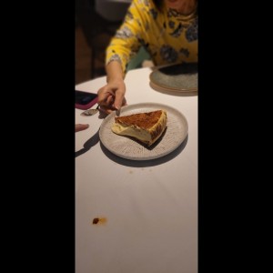 tarta vazca con maracuya 
