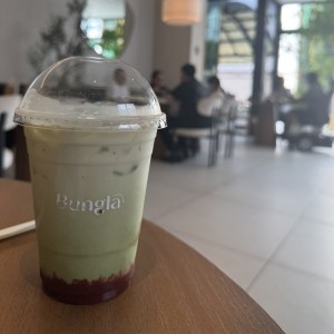 Matcha Strawberry Iced Latte